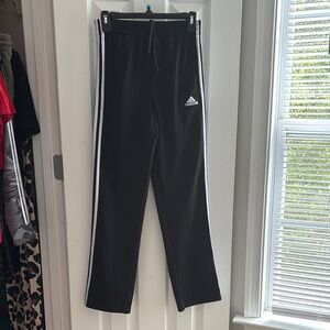 Adidas Black Sweatpants with Signature Stripes
